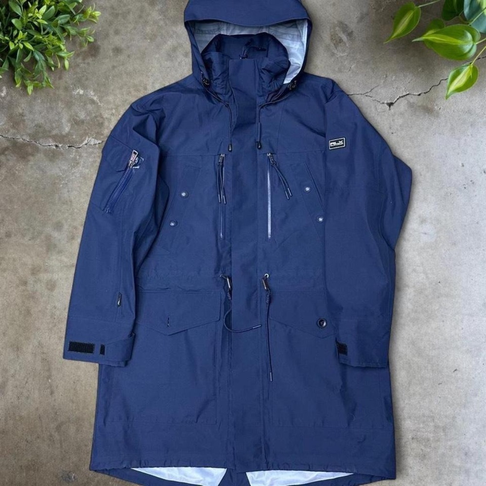 RLX Ralph Lauren Hood Marsh Coat Mens medium‎ Tech Taffeta Parka Water-Repell